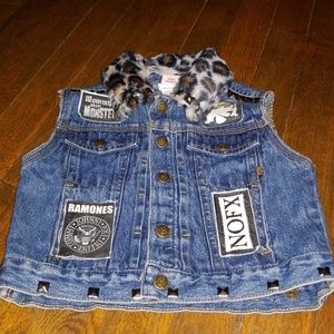 *CUSTOM*Infant punk studded & patched vest